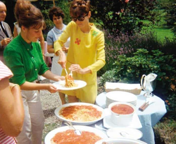 Audrey cooks