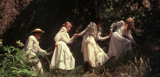 Three schoolgirls go out for a picnic and...