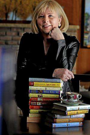 Gerry Schmitt, who writes under the pen name Laura Childs is now adding two more series that are harder-edged Wednesday February 26, 2014 in Plymouth. (Pioneer Press: Jean Pieri)