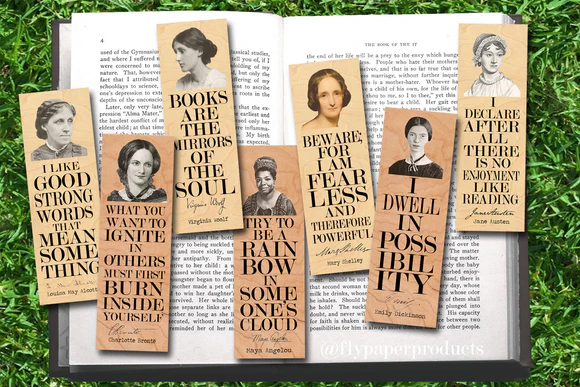 Famous Female Literary Bookmark Set (7 total)