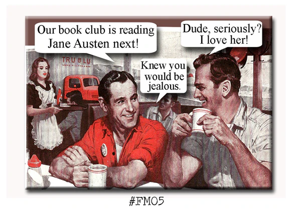 The Jane Austen Book Lovers Fridge Magnet