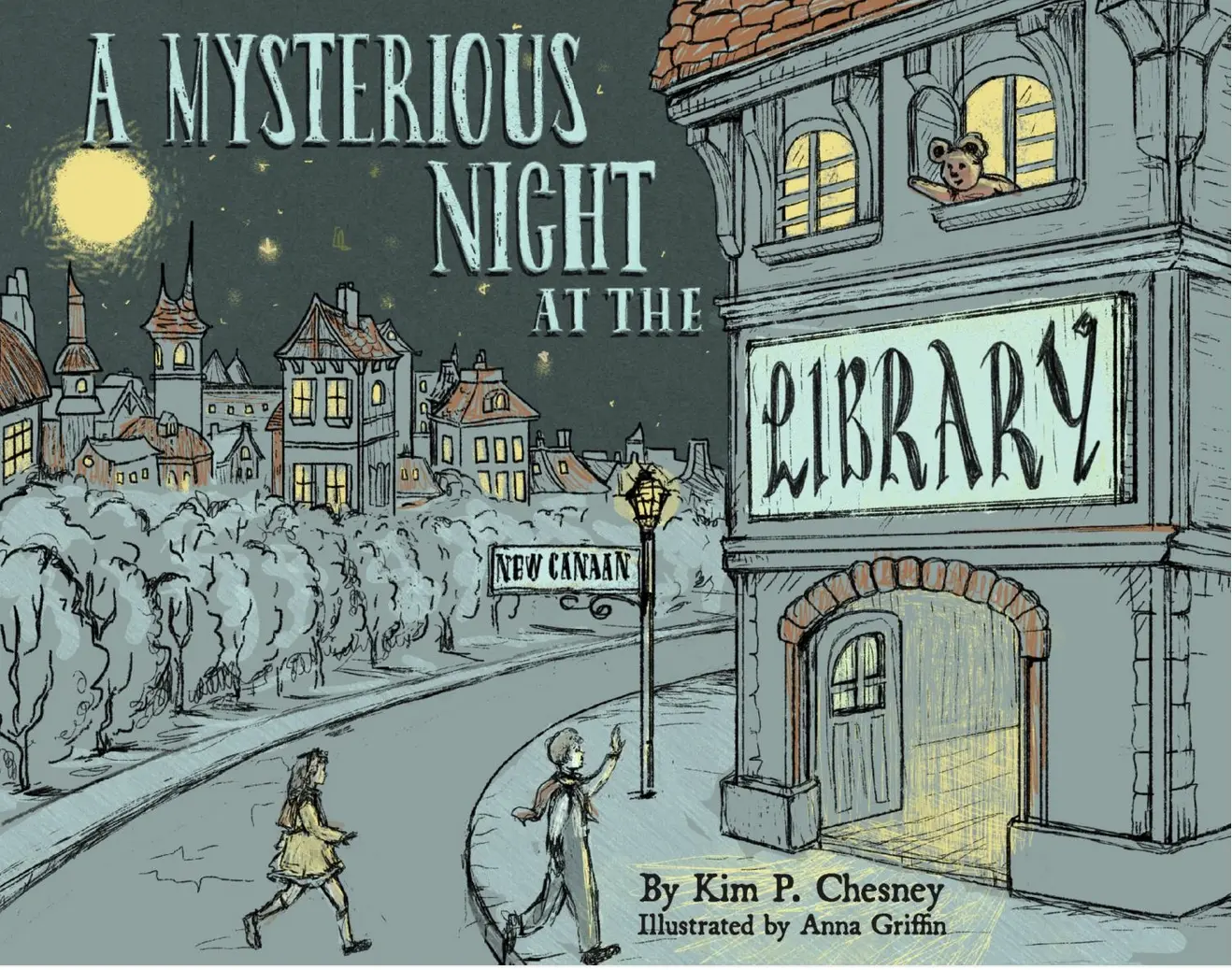 A Mysterious Night at the Library by Kim Chesney