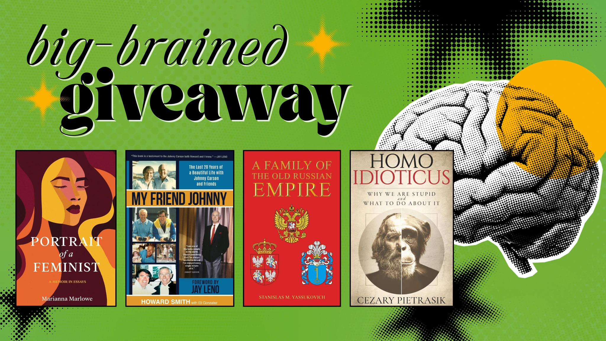 big-brained reads - nonfiction giveaway | BookTrib. big-brained reads - nonfiction giveaway