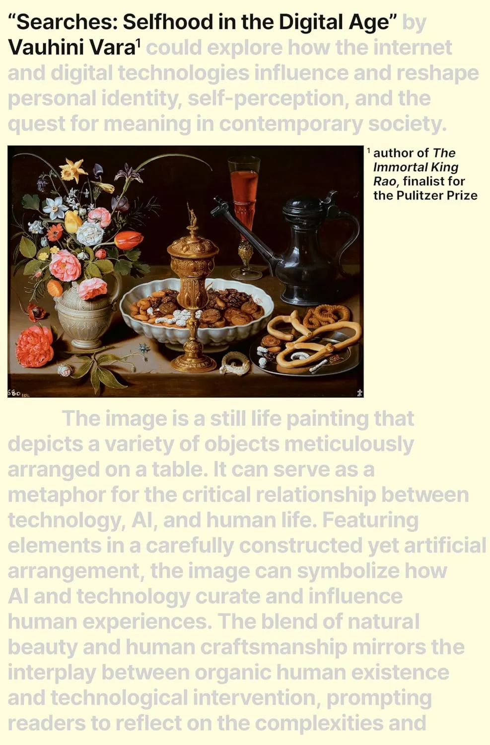 Searches: Selfhood in the Digital Age by Vauhini Vara 
