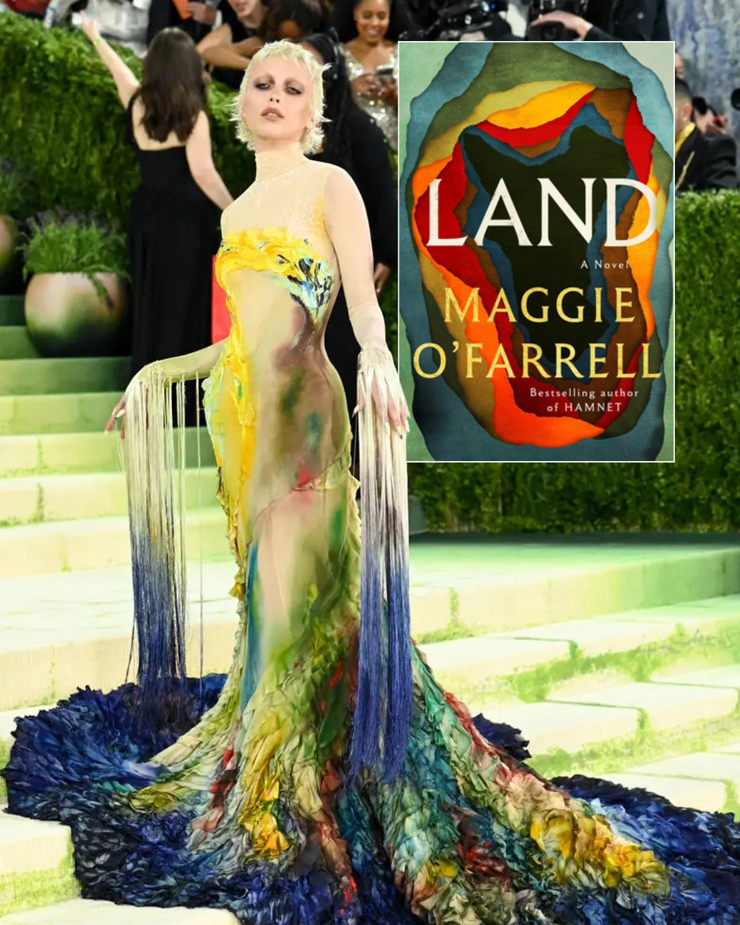Land by Maggie O’Farrell / Emma Chamberlain in Mugler and Chopard
