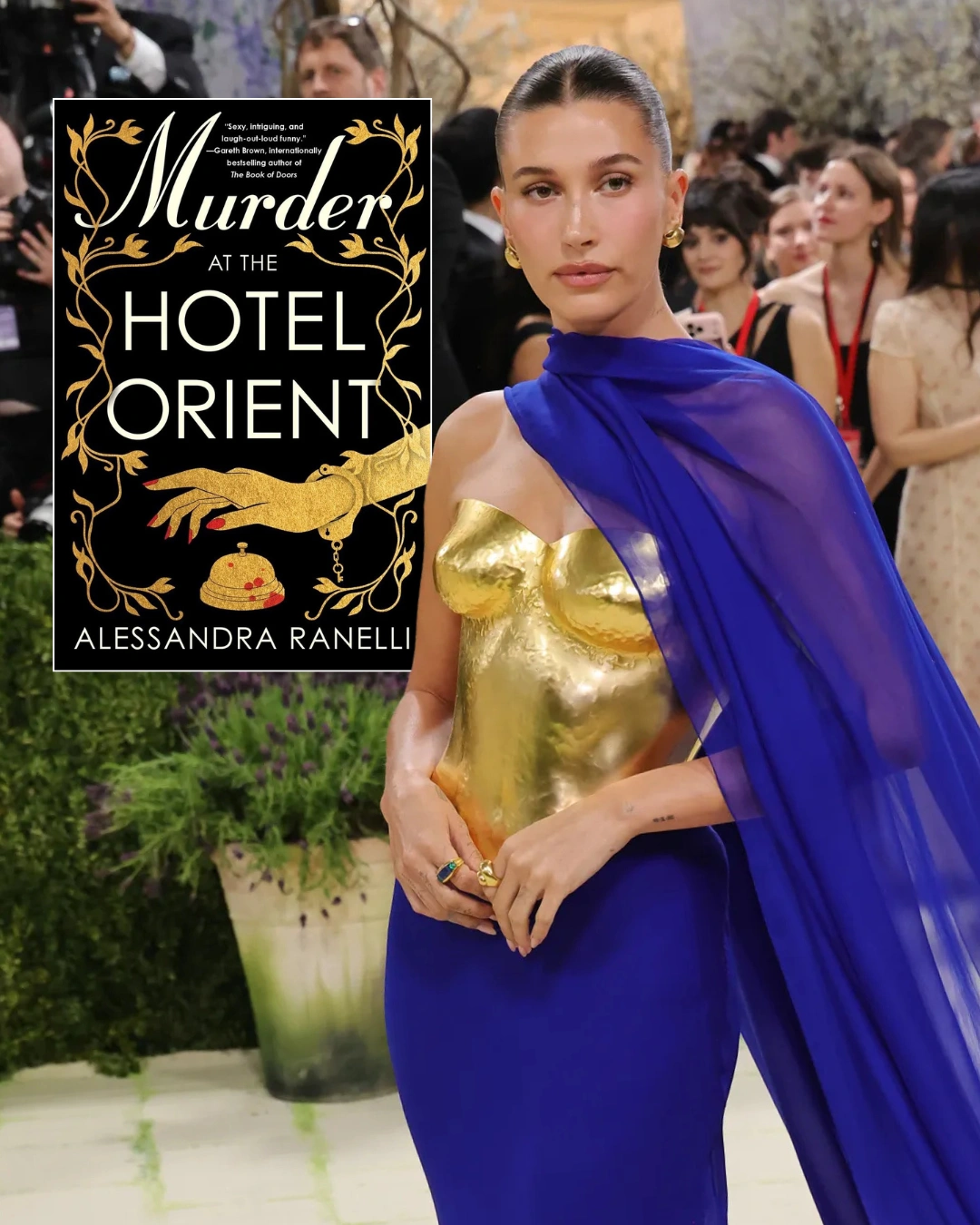 Murder at the Hotel Orient by Alessandra Ranelli / Hailey Bieber in Saint Laurent and Belperron