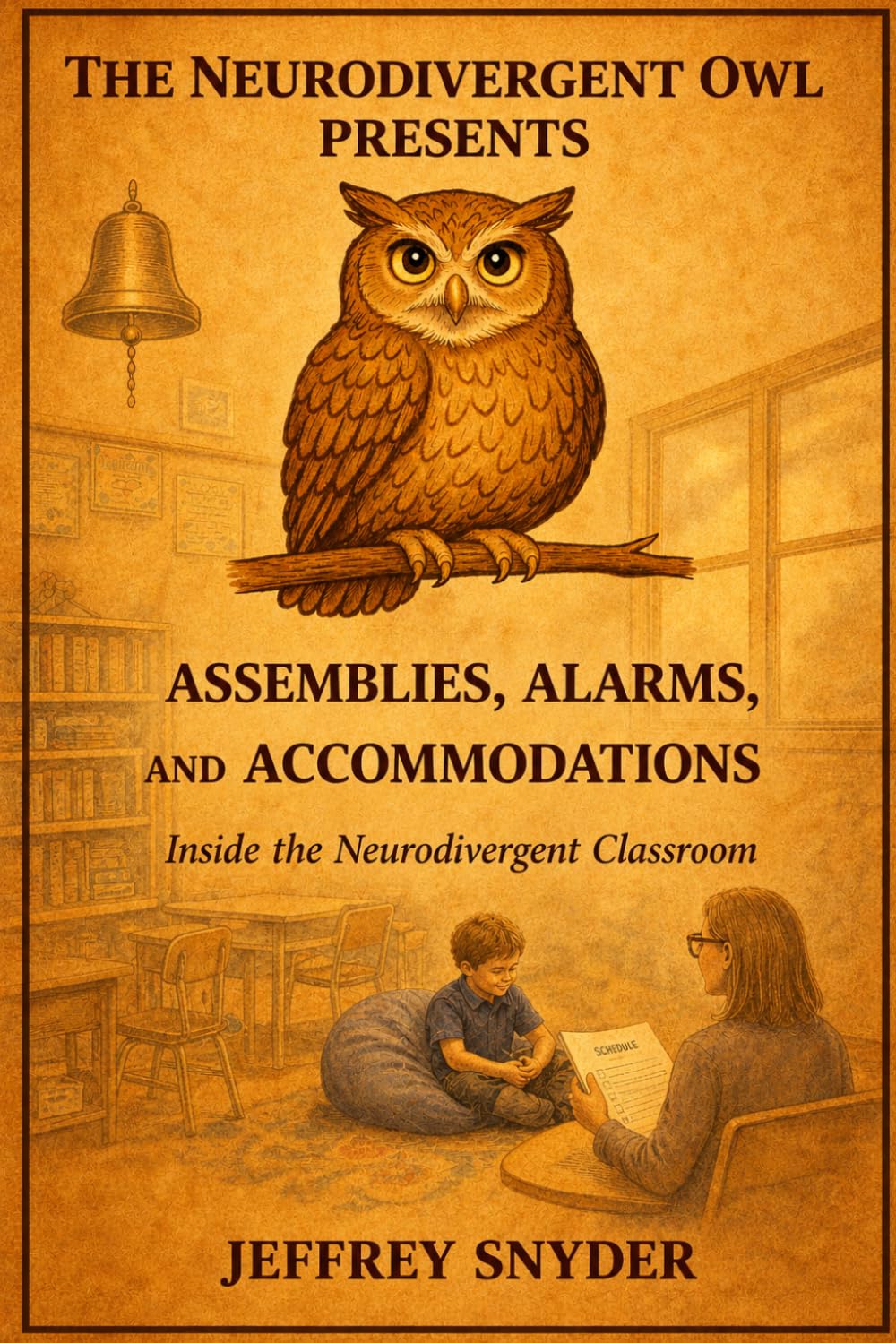 The Neurodivergent Owl Presents: Alarms, Assemblies and Accommodations: Inside the Neurodivergent Classroom by Jeffrey P. Snyder